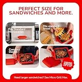 Mikrogrill | Mikrofalówka Grill Sandwich Maszyna do sera - Munchy Toastie Panini Press - Idealny prezent świąteczny (czerwony)