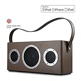 [Apple Airplay Certified]GGMM M4 Wireless Speaker for Music Streaming,Wi-Fi Bluetooth Indoor Outdoor Speaker, Built-in Battery,10-Hour Playtime,Powerful 40W Audio Driver,Enhanced Bass,Multi Room Play