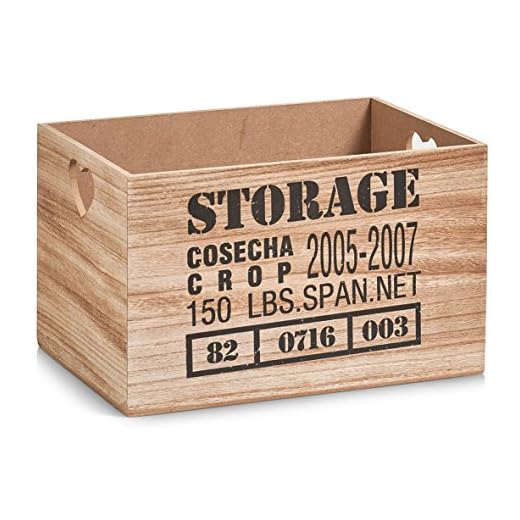 Caja de almacenaje Storage, MDF/Madera, Natural, 33 x 23 x 20 cm