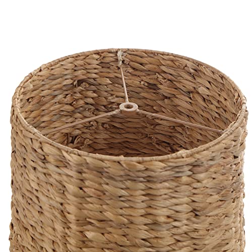 Image of Aspen Creative 31605, Drum Spider Lamp Shade, Water Hyacinth, 12 inch Top x 12 inch Bottom x 9 inch Height