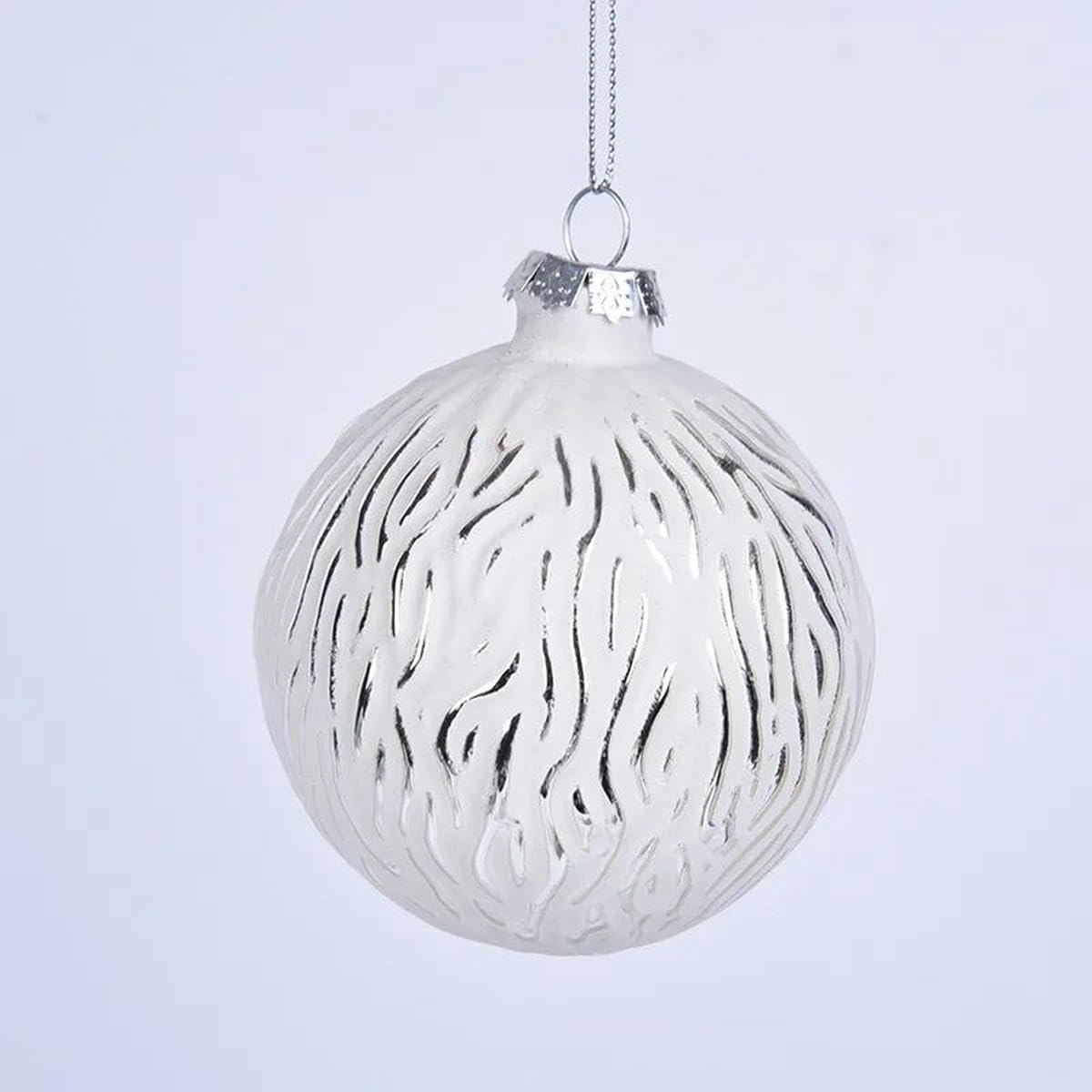 4 Piezas de Adornos de Bolas de Navidad Retro, Bolas de Cristal, Decoraciones para árboles de Navidad de Año Nuevo, Bola de Cristal, 3-8cm