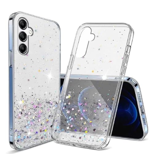 Coque souple en silicone transparent paillettes pour Samsung Galaxy A04S A14 A34 A54