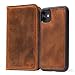 Personalized Magnetic Leather Phone Wallet for iPhone 6/6S, 6/6S Plus, 7/8, 7/8 Plus, X/XS/XMax, Samsung Galaxy S8, S8 Plus, S9, S9 Plus, Note 8 - McLean Mahogany Brown