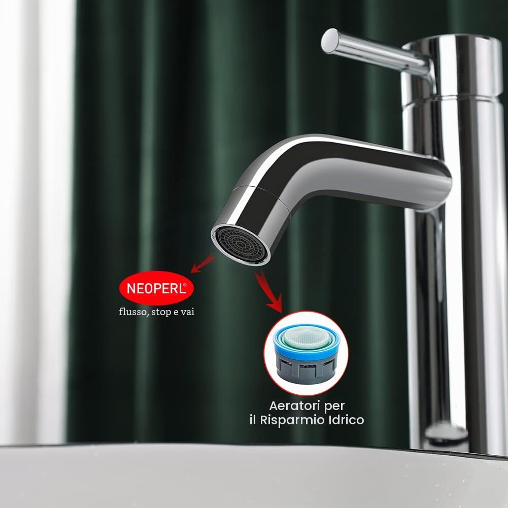 Ibergrif M11203 Rubinetto per lavabo alto, miscelatore monocomando per lavandino, acciaio inossidabile, cromo
