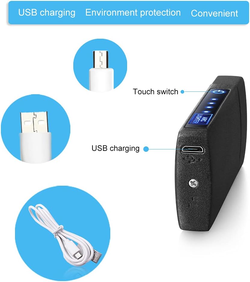 Fortheday Personalized Electric Lighter for Men Customized Engraved Lighter with USB Rechargeable Lighters for Father's Day Christmas Valentine's Gifts (Photo, Blue-Type2) (Black-spotify Code)