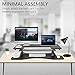 Halter Height Adjustable Pre-Assembled Standing Desk Converter, Elevating Desktop Riser, Standing Desk for Sit or Stand Computer Workstations, 36 Inches; Black