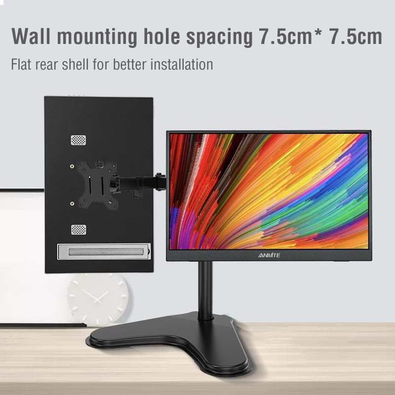 Portable Monitor 15.6 Inch Computer Gaming Metal Enclosure Mobile External Display for Laptop Xbox PS4 Phone with Speakers Type-C USB-C HDMI IPS FHD 1080P LED Screen (15.6"Touch Screen Version)