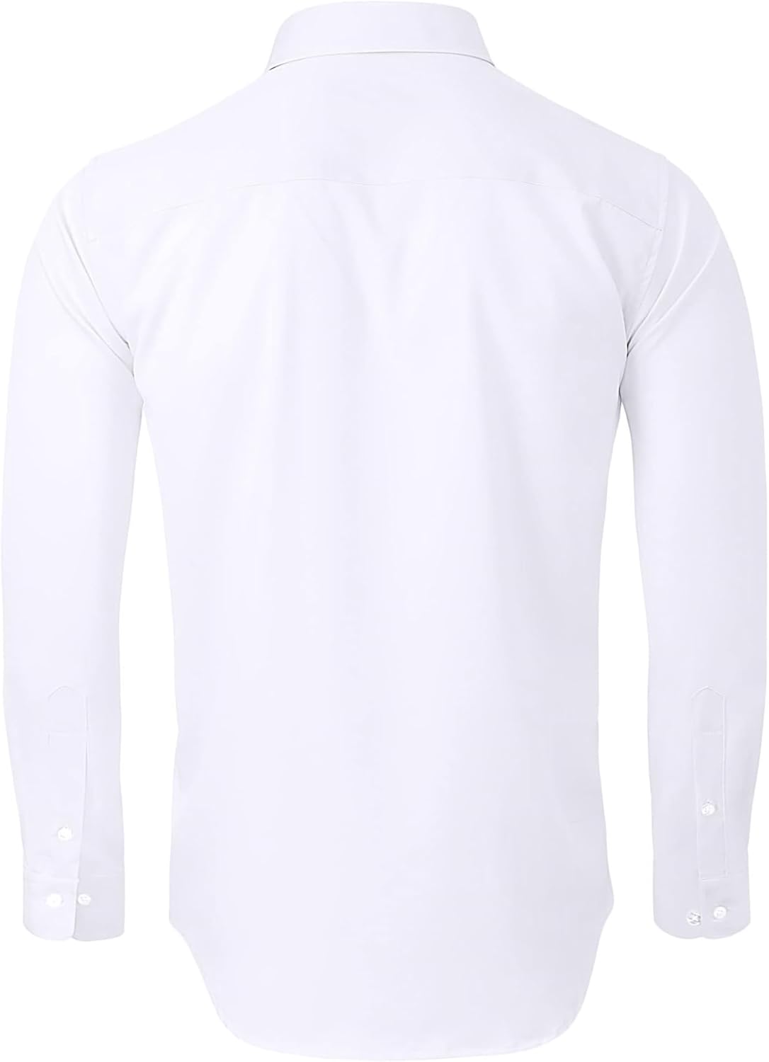 Alimens & Gentle Men's Dress Shirts Long Sleeve Wrinkle-Free Stretch Shirts Solid Formal Button Down Shirt with Pocket - Image 2