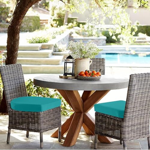 Image of D-8 Chair Cushion for Outdoor, Indoor Chair Cushion Pad, Square Chair, Comfortable Foam Cushions (Sky Blue) (Pack of 2, Cushion Thinkness 5 cm)