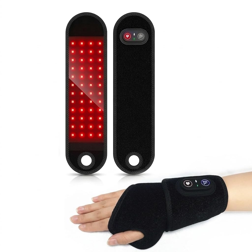 Rotlicht Therapiegerät Handgelenk – 660nm & 850nm Dual-Chip LED | Optische Tiefenpenetration mit 1200mAh Akku