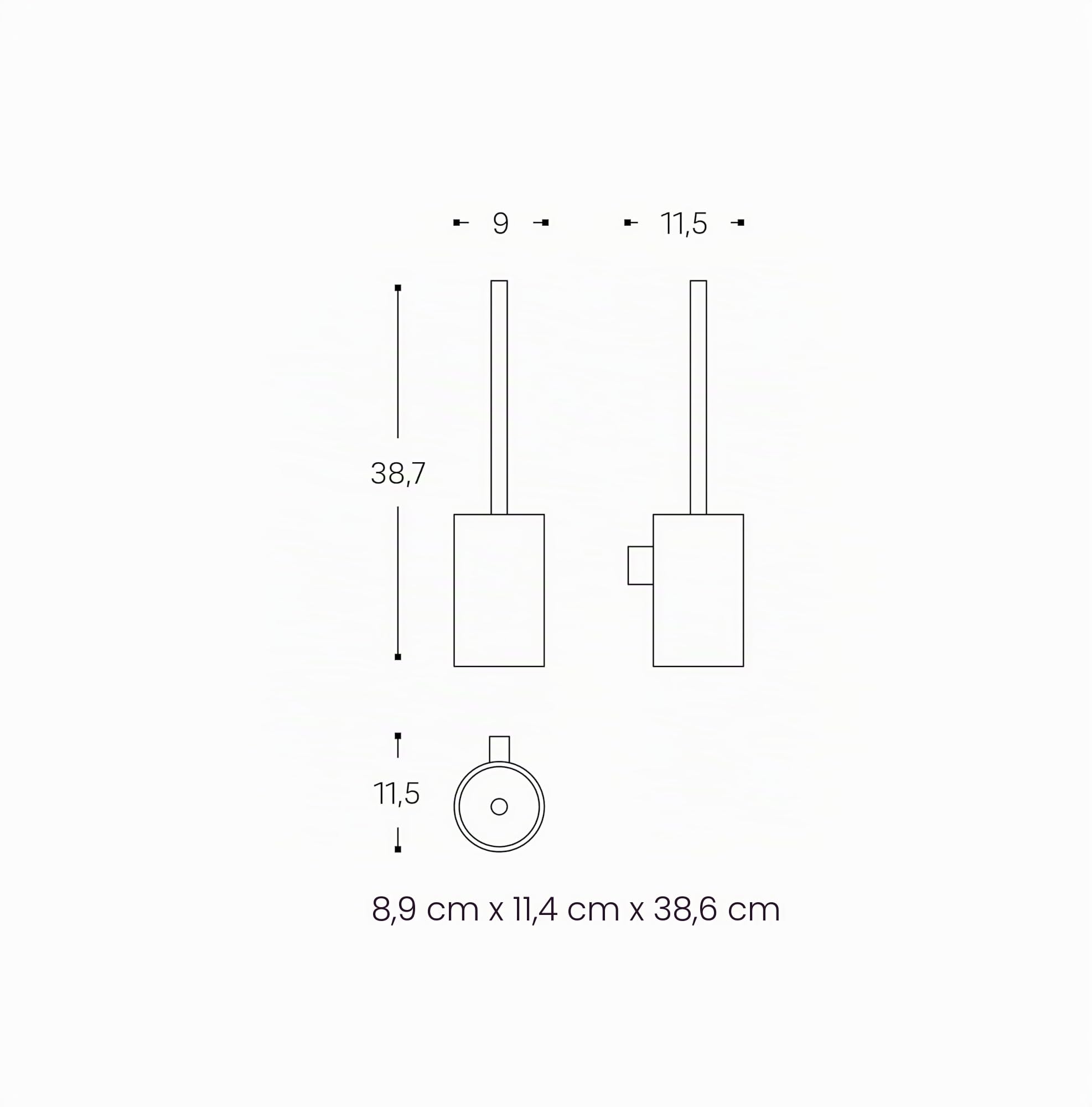 COSMIC Architect SP Escobillero de Pared para Baño de Metal. Blanco Mate | Escobilla para WC metálica, acero inoxidable y plástico. Diseño circular y minimalista. Gran resistencia y durabilidad