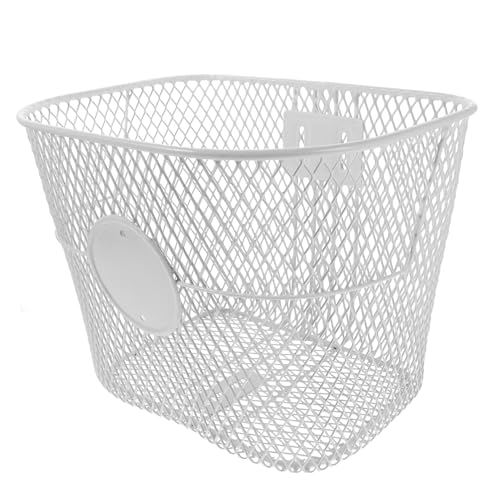 Panier de vélo avant blanc en maille métallique pour adulte et école