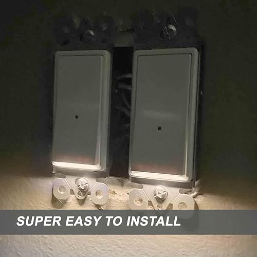 Miniatura 4 de Paquete de 10 interruptores de luz iluminados SOZULAMP - Interruptor de pared de un solo poste 15A 120277V, 3 cables