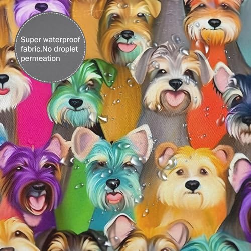 Rideau de douche schnauzer polyester imperméable avec bouton-pression