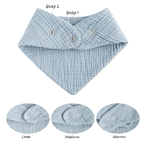 Konssy Muslin Baby Bibs 10 Pack Baby Bandana Drool Bibs 100% Cotton for Unisex Boys and Girls, Soft Absorbent Set for Teething and Drooling - Image 4