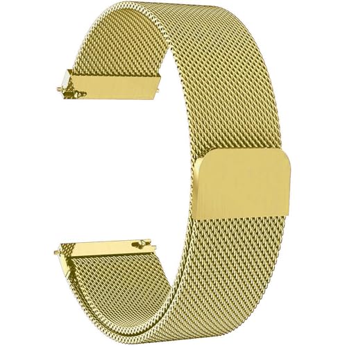 20mm Watch Band for Samsung Galaxy Watch 7/6/5/4/FE 40mm 44mm/4&6 Classic 43mm 47mm 42mm 46mm/5 Pro 45mm/Active 2,Quick Release Magnetic Milanese Metal Strap for Garmin Vivoactive 5/3/Venu/Sq/2 Plus