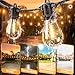 addlon 50FT LED Outdoor String Lights with Edison Shatterproof Bulbs, Weatherproof Strand, Commercial Grade Patio Lights, Decorative for Garden or Patio, Black