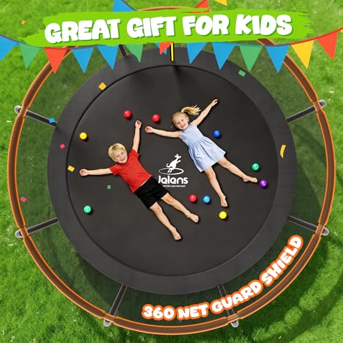 Image of JELENS Trampoline 8FT 10FT 12FT 14FT 15FT 16FT, Recreational Trampolines with Enclosure Net, Outdoor Anti-Rust Trampolines for Kids and Adults, ASTM Approved