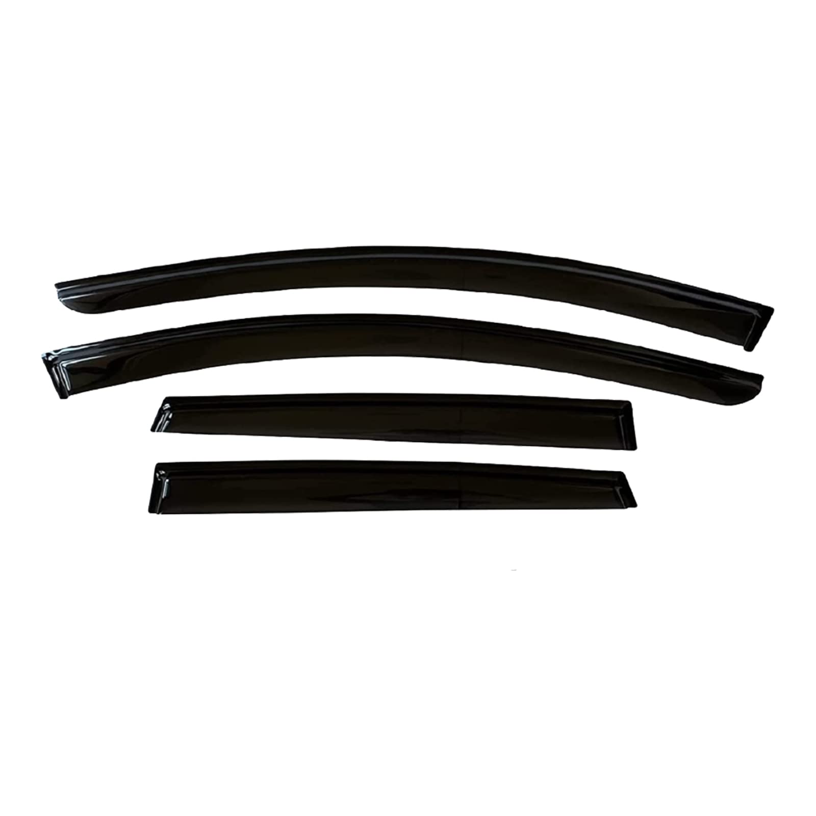 SAOKNCE 4 Pieces Tape-on Extra Durable Rain Guards Fit for Nissan Rogue 2021 2022 2023,Window Deflectors,Window Visors (Smoke Black)