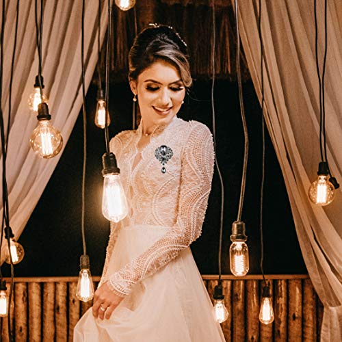 Image of Wedding Bridal Big Crystal Rhinestone Bouquet Brooch Pin for Women (gold)