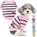 Zunea Small Dog Shirts Summer Basic T-Shirt Striped Puppy Clothes Sequins Love Heart Sweatshirt Soft Cotton Short Sleeve Tee Shirt Pet Girl Boy Clothing Pullover Apparel Babypink L