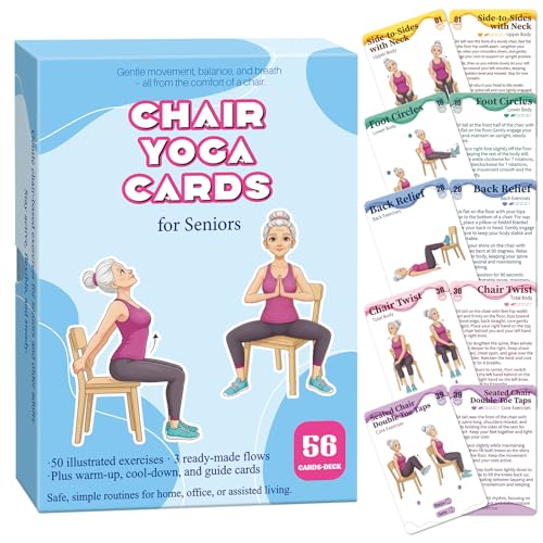 Gentle Chair Yoga 50 Large Print Cards