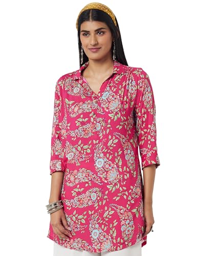 Image of BIBA Women's Printed Regular Fit Blouse