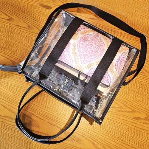 Bolso Tote Transparente Grande con Correa Ajustable miniatura 5