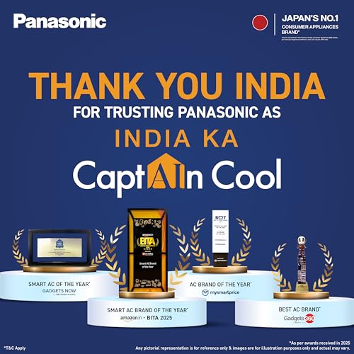 Panasonic 1.0 Ton 3 Star Inverter Split AC (Smart Auto Cool, Higher Airflow, 55°C Oper., Crystal Clean, Copper Cond.,8in1 Convertible,2-Way,Powerful Mode,PM0.1 Filter,CS/CU-SU12BKY3T,2026 Model,White) 10 51cGbfpFsCL