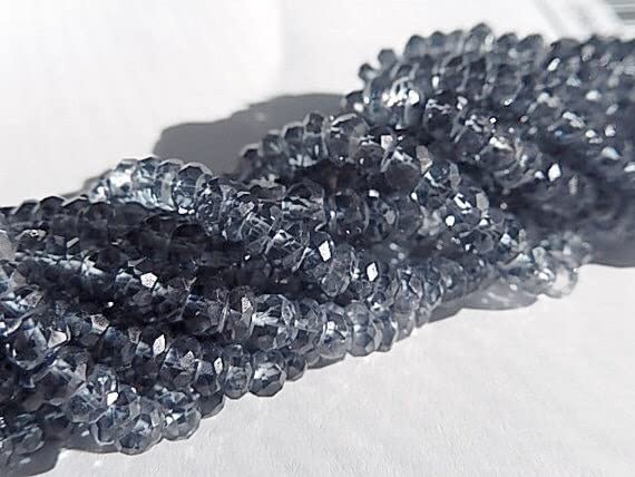 Quartz bleu tanzanite en fil de perles de 4mm pour offrir un bijou unique