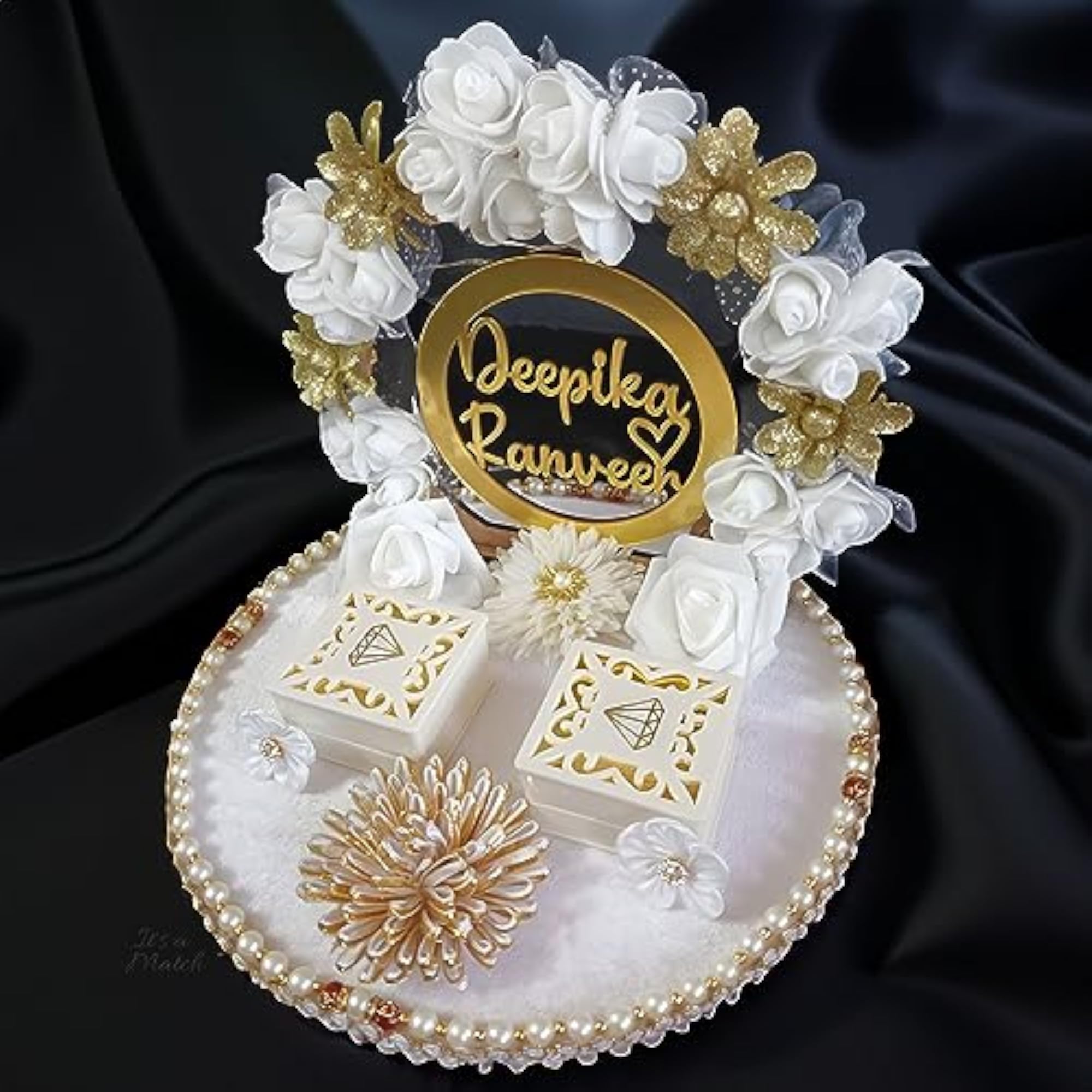 Personalized Engagement Ring Platter, Decorative Plate