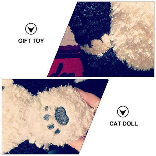 KESYOO Gato de Pelúcia Bichinhos de Pelúcia Cachecol Animal de Estimação Boneca Gatinho Anime Gato T