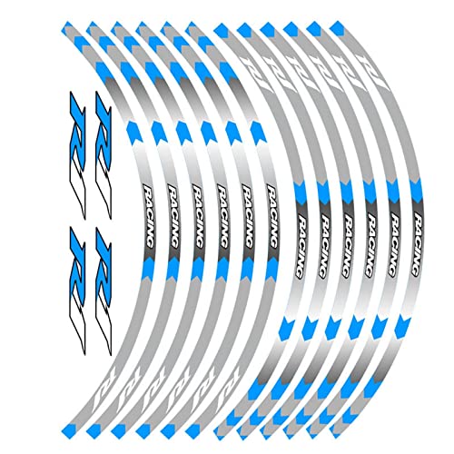 Motorrad Aufkleber 12 Stück Fit Rad Streifen Reflektierende Felge Für Yamaha YZF R1