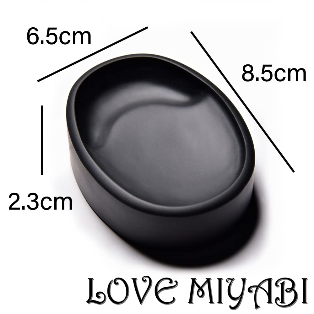 Amazon | LOVE MIYABI 歙州硯 ミニ硯 円形 丸型 8.5cm 栗（クリ材）蓋 