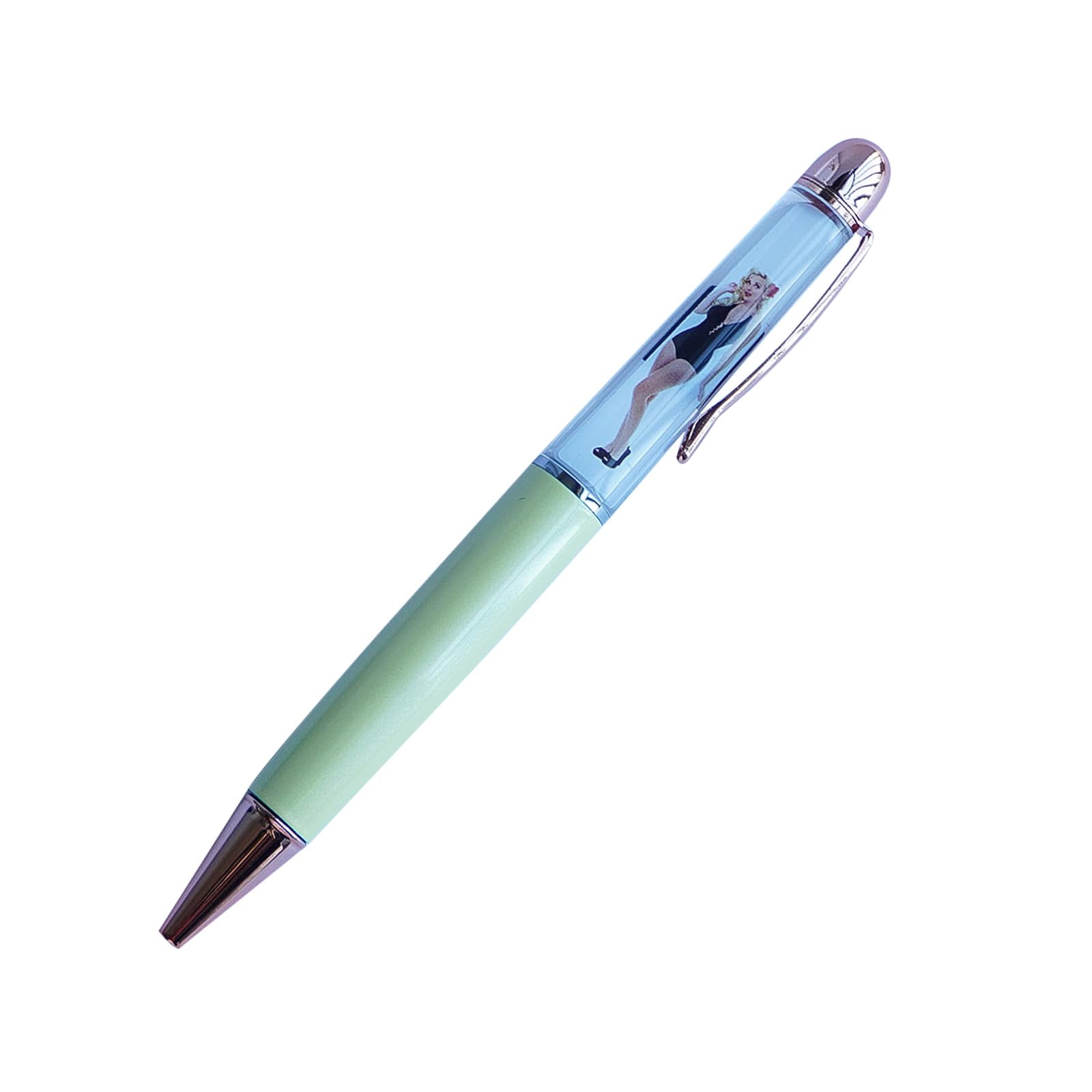 Sikyby Naked Lady Girl Fun Writing Journaling Office Pen Floating Floater Tip And Strip Kawaii Ballpoint Nude Pens For Adult Women Men Nice Gift(Yellow) — image 1