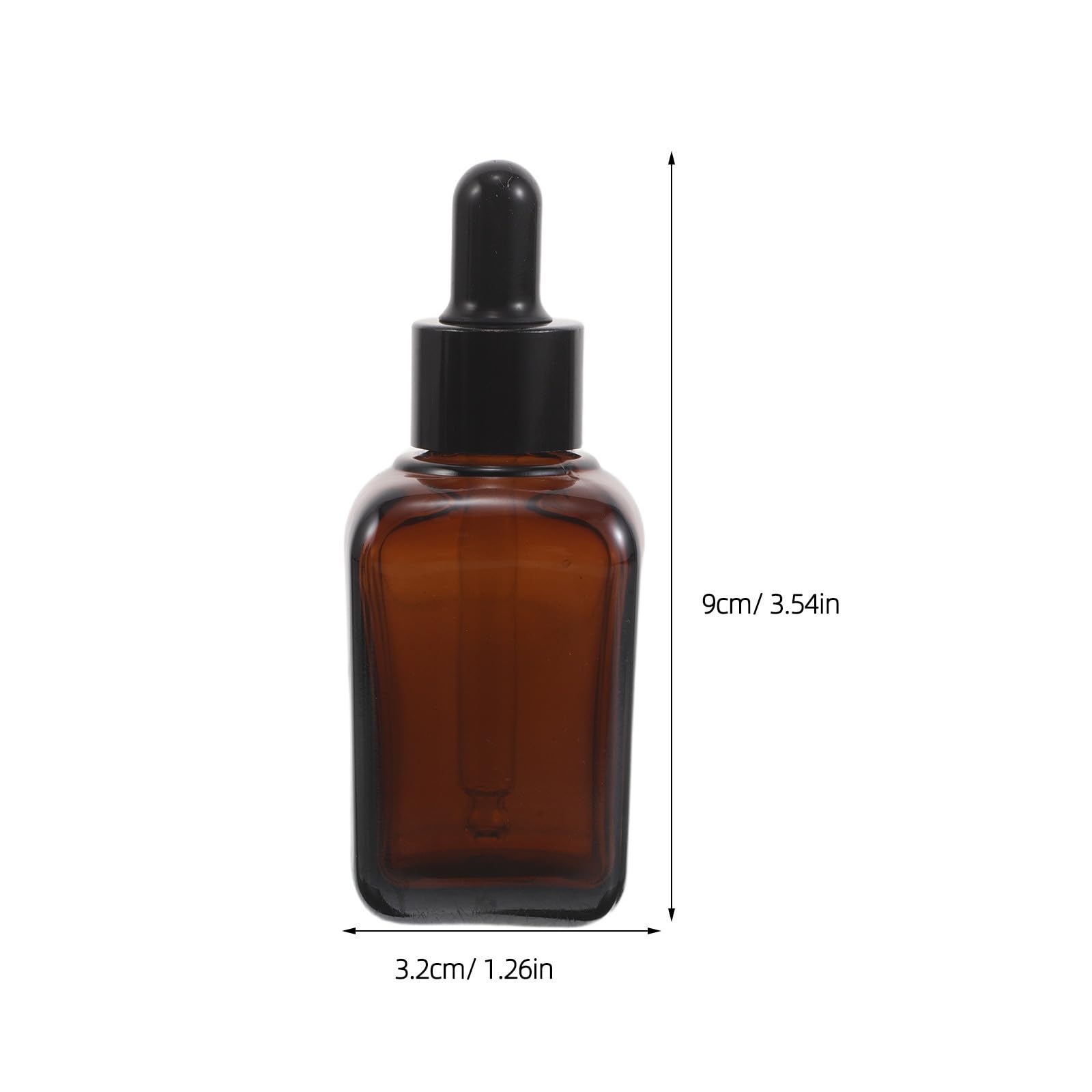 Tofficu Flaconi Contagocce in Vetro 30ml Quadrati, 20 Pezzi | Pipetta a Punta Fine, Formato 1oz, per Siero Cosmetici, Uso Professionale o Domestico