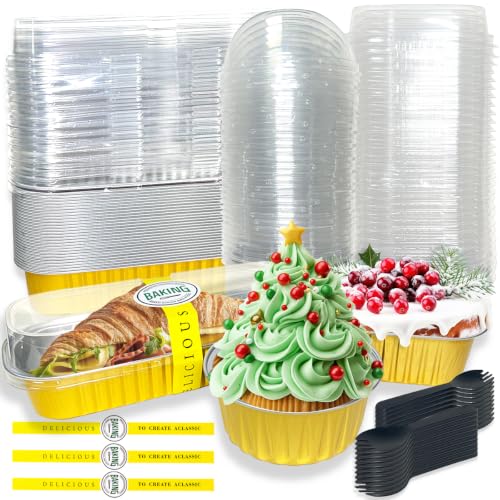 Moldes de aluminio reutilizables con tapas para repostería artesanal 2