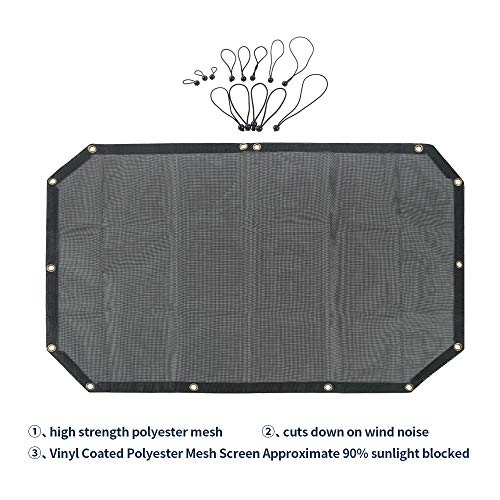 image for Voodonala for Jeep JK Sunshade Mesh Sun Shade Bikini Top Sunblock Mesh