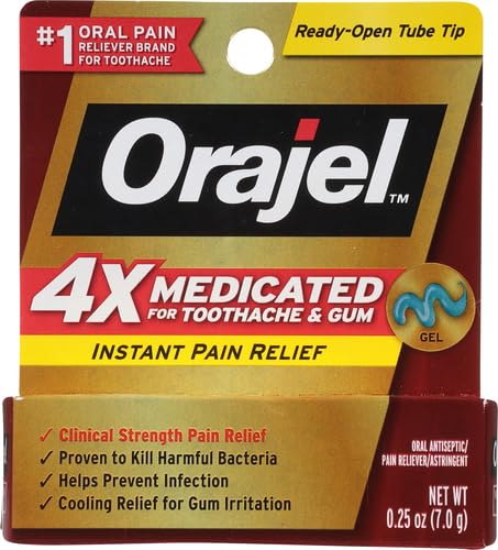 Orajel 310310325039 4X For Toothache & Gum Pain Severe Gel Tube thumb #1
