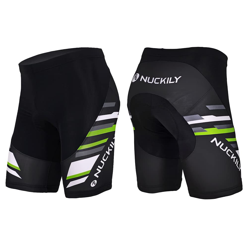 NUCKILY Męskie spodenki rowerowe rowerowe rajstopy rowerowe półspodnie 3D wyściełane szybkoschnące spodenki rowerowe