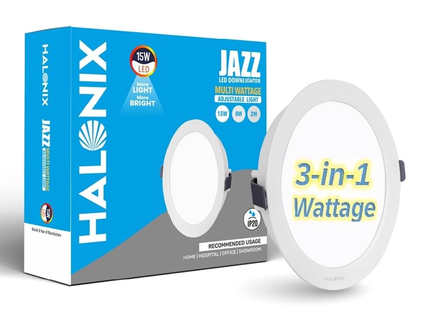 Halonix Jazz Dimmable 15W,8W,2W Multi-Wattage 3-in-1 Ceiling Light for Hall | Cutout- 4 inch| Recessed Ceiling Light | Ceiling Lights for Room | Pack 1-image-47