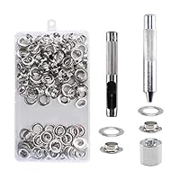 Pinza Occhielli HAPDEN - Set Professionale 6mm E 10mm Con 200 Occhielli - Foto 9