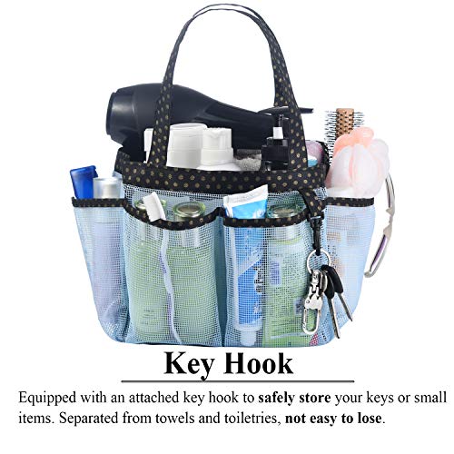 Haundry Mesh Shower Caddy Bag, Portable Shower Caddy Tote Organizer With 8 Pockets For College Dorm Room Essentials, Beach, Swimming, Gym #TOP5