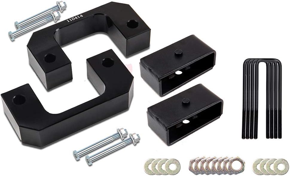 SCITOO 1 inch Front 1.5 inch Rear Leveling lift kit for Chevrolet 2007-2018 Lift Strut Spacer Compatible for Chevrolet for Silverado 1500 4.3L 2007-2018 Front Lift Spacers Rear Lift Blocks