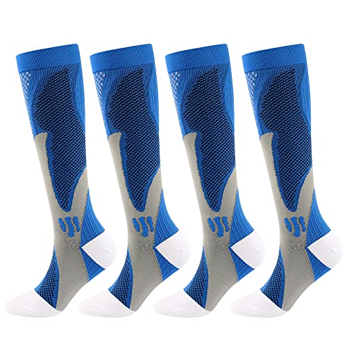 2 paar Compression Socks Sport kompressionsstrümpfe für Damen & Herren Stützstrümpfe Medizinische Kompressionskniestrümpfe Thrombosestrümpfe Kniehohe für Laufen, Sport, Reisen Cover