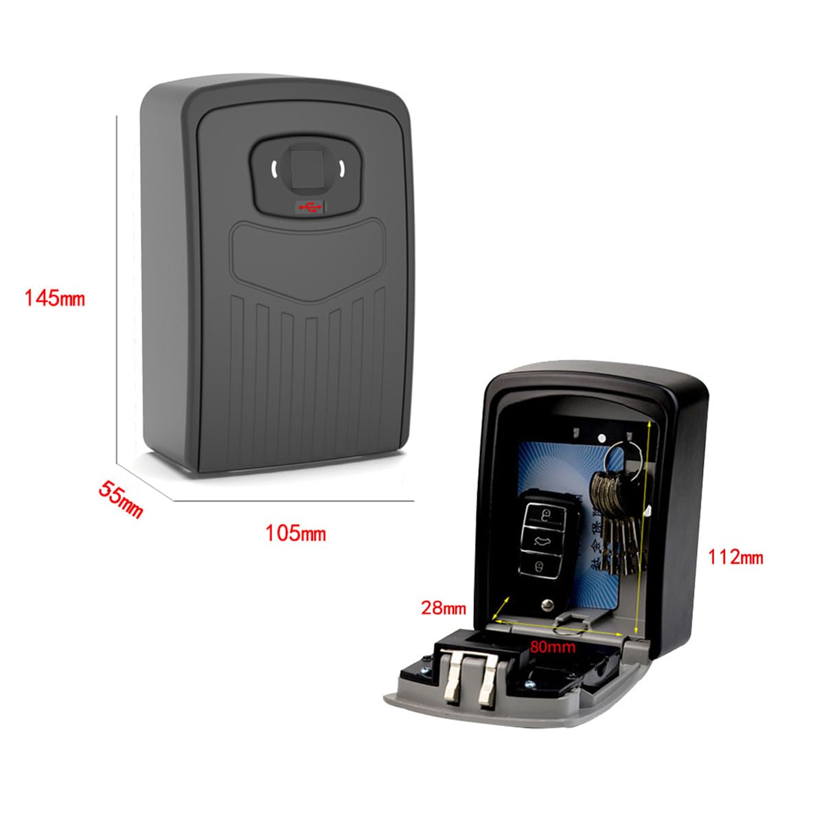 りなっくす【プロフの確認お願いします。】　904545ワンタッチロック Amazon.co.jp: キーセーフ、指紋パスワードキーロックボックス、長い