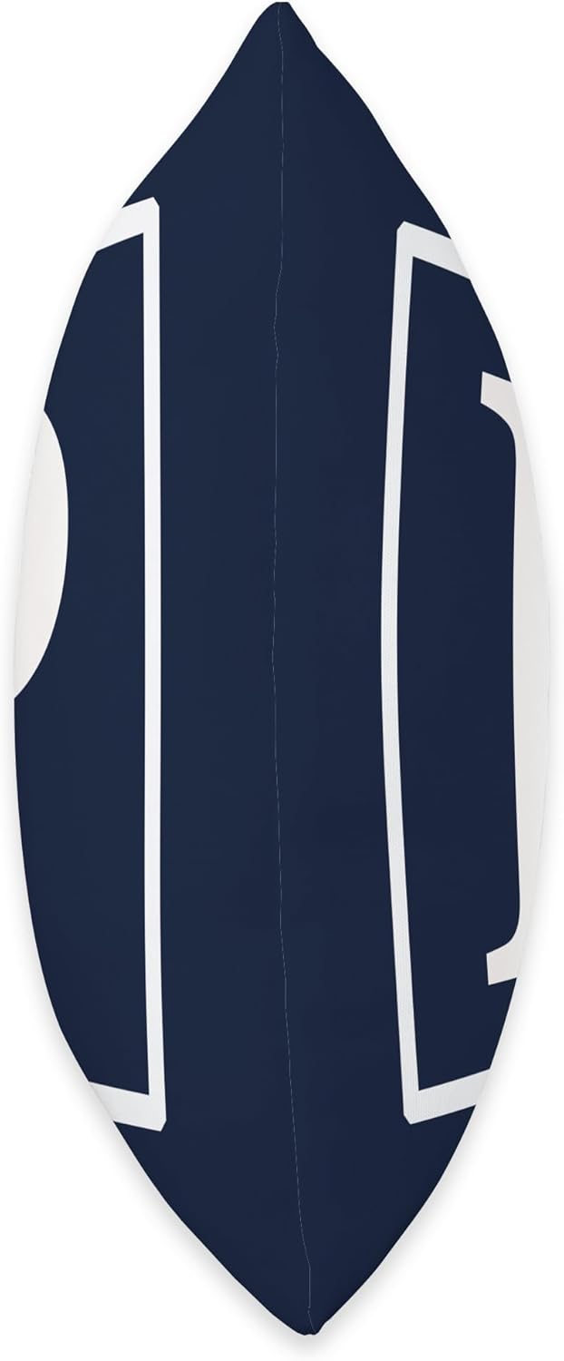 White English Alphabet Letter P Monogram Initial Navy Blue Throw Pillow