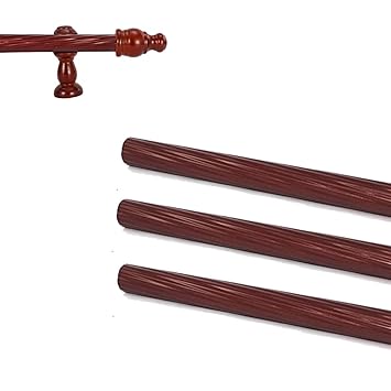 NOAHARK Cherry Red Curtain Rod/Pipes| Metal Curtain Pipes for Living Rooms, Bedrooms, and Dining Area|Designed to Provide Sturdy Support for your Curtains (Cherry Red) (4 Feet, 2 Rods)