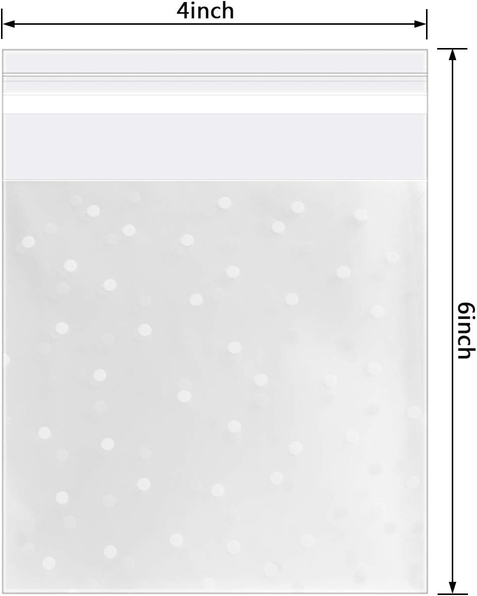 NPLUX 5 Pcs 10-11 Inch Plastic Cake Containers With Lids and 200 Pcs 4x6 Inch Self Adhesive Cookie Cellophane Treat Bags Thank You Cookie Bags for Gift Giving with Stickers