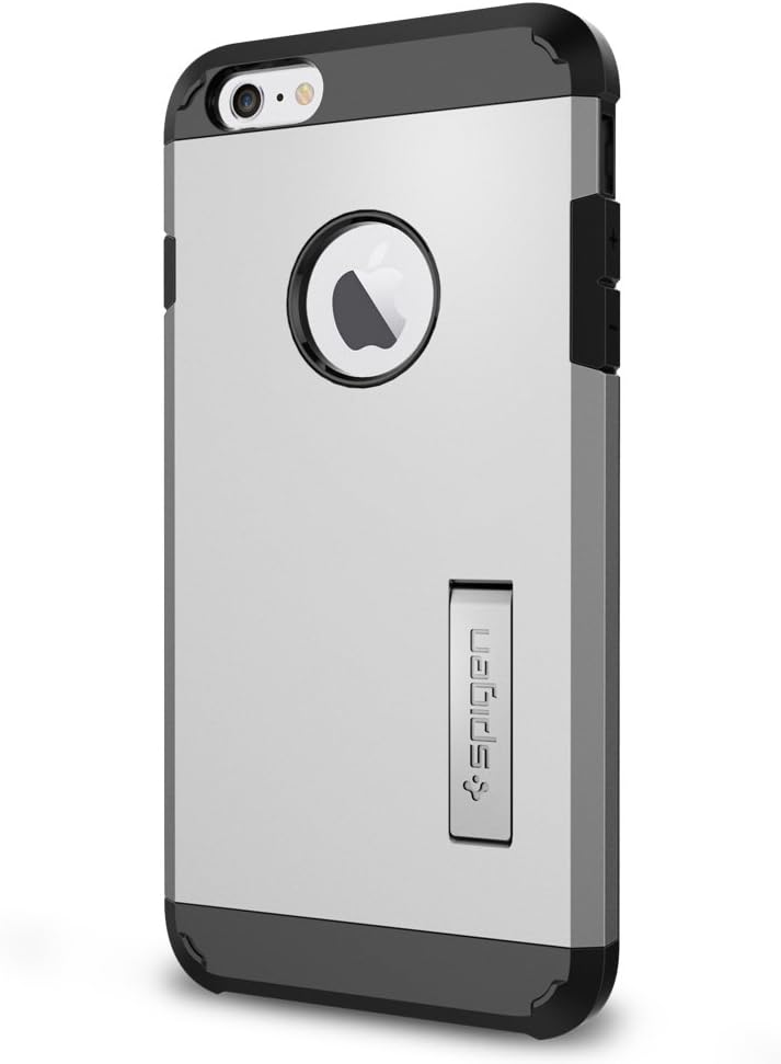 Spigen Tough Armor iPhone 6 Plus Case with Kickstand and Extreme Heavy Duty Protection and Air Cushion Technology for iPhone 6S Plus / iPhone 6 Plus - Satin Silver